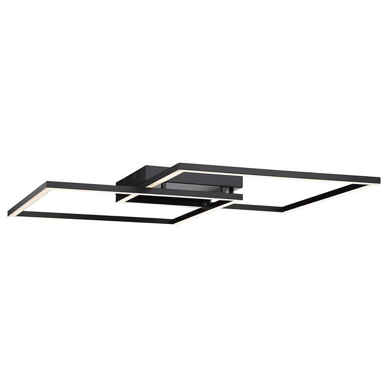Image 4 Squared 30 1/2" Wide Black LED Ceiling Light more views