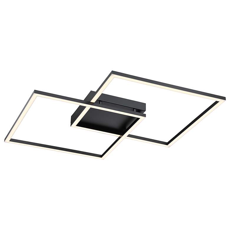 Image 5 Squared 30 1/2" Wide Black LED Ceiling Light more views
