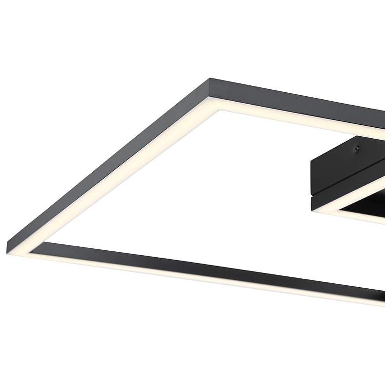 Image 6 Squared 30 1/2" Wide Black LED Ceiling Light more views