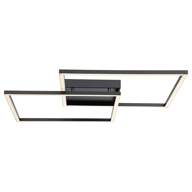 Image 7 Squared 30 1/2" Wide Black LED Ceiling Light more views