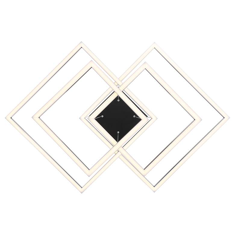 Image 3 Squared 30 1/4" Wide Black LED Pendant Light more views