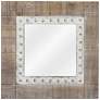 Squared Away Natural and White 31 1/2" Square Wall Mirror