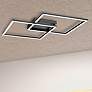 Squared - Ceiling/Wall Mount - 30" - Black Finish - White Acrylic in scene