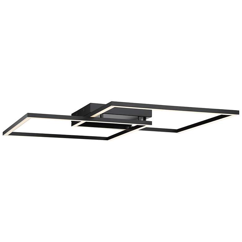 Image 5 Squared - Ceiling/Wall Mount - 30 inch - Black Finish - White Acrylic more views
