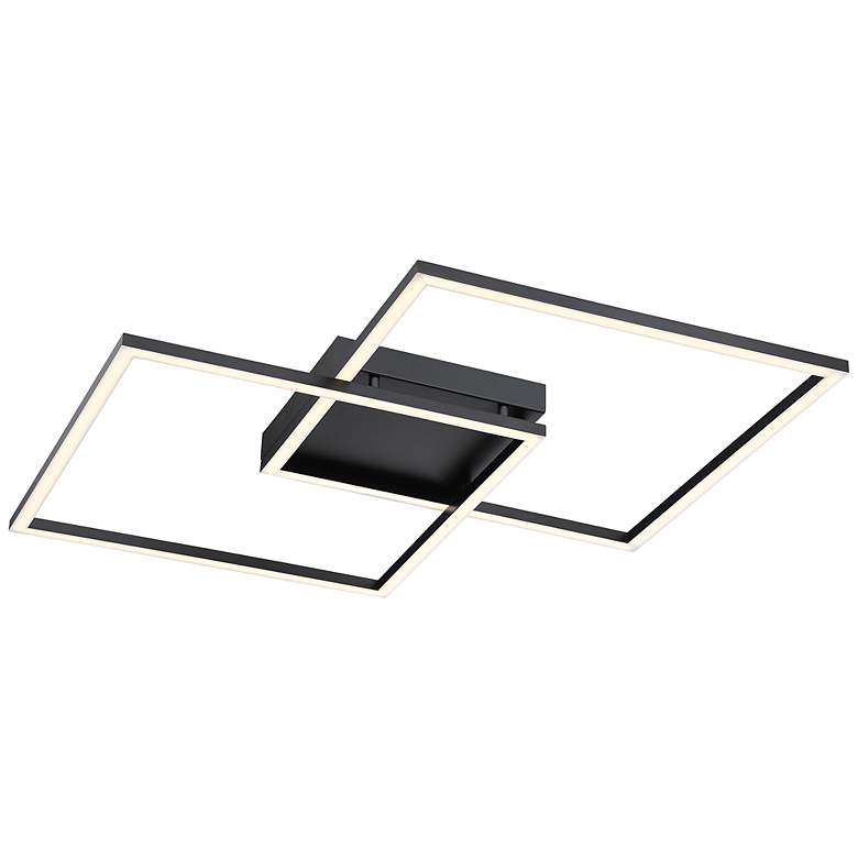 Image 6 Squared - Ceiling/Wall Mount - 30" - Black Finish - White Acrylic more views