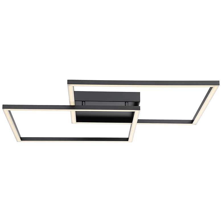 Image 7 Squared - Ceiling/Wall Mount - 30" - Black Finish - White Acrylic more views
