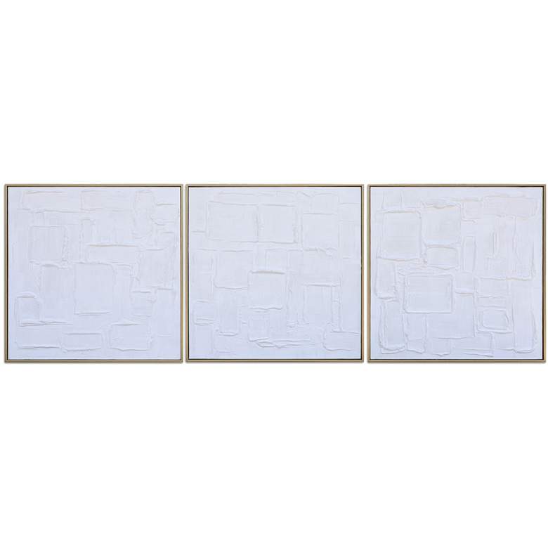Image 1 Squared Up - Framed Canvas Painting Set - Set of 3 - 31 x 31