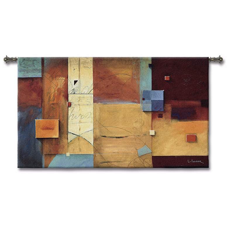 Image 1 Squares 93 inch Wide Wall Tapestry