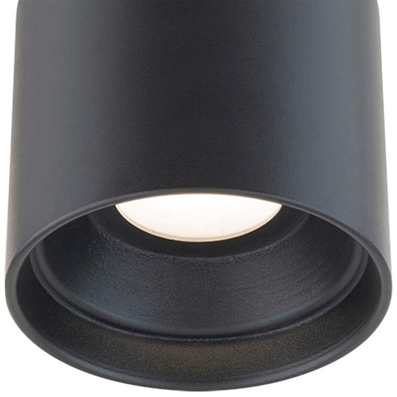 Image 2 Squat 4.5 inchH x 5 inchW 1-Light Outdoor Flush Mount in Black more views