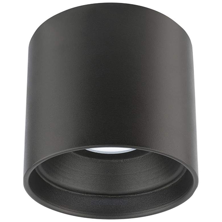 Image 3 Squat 4.5 inchH x 5 inchW 1-Light Outdoor Flush Mount in Black more views