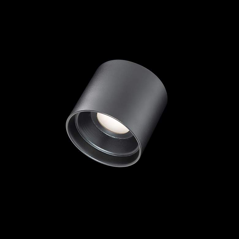 Image 5 Squat 4.5 inchH x 5 inchW 1-Light Outdoor Flush Mount in Black more views
