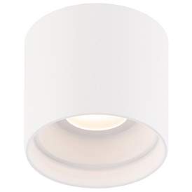 Image1 of Squat 4.5"H x 5"W 1-Light Outdoor Flush Mount in White