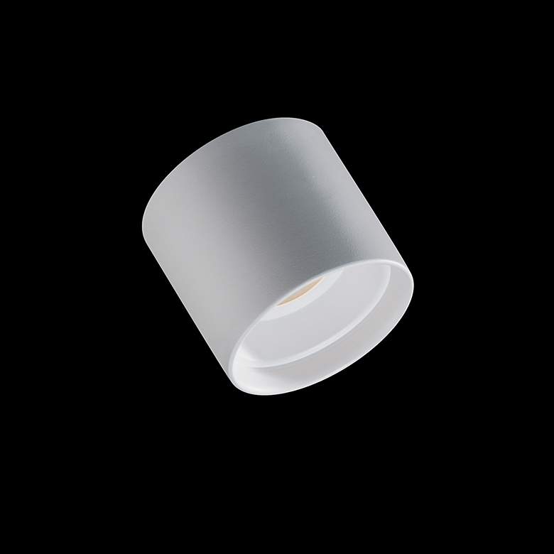 Image 5 Squat 4.5"H x 5"W 1-Light Outdoor Flush Mount in White more views