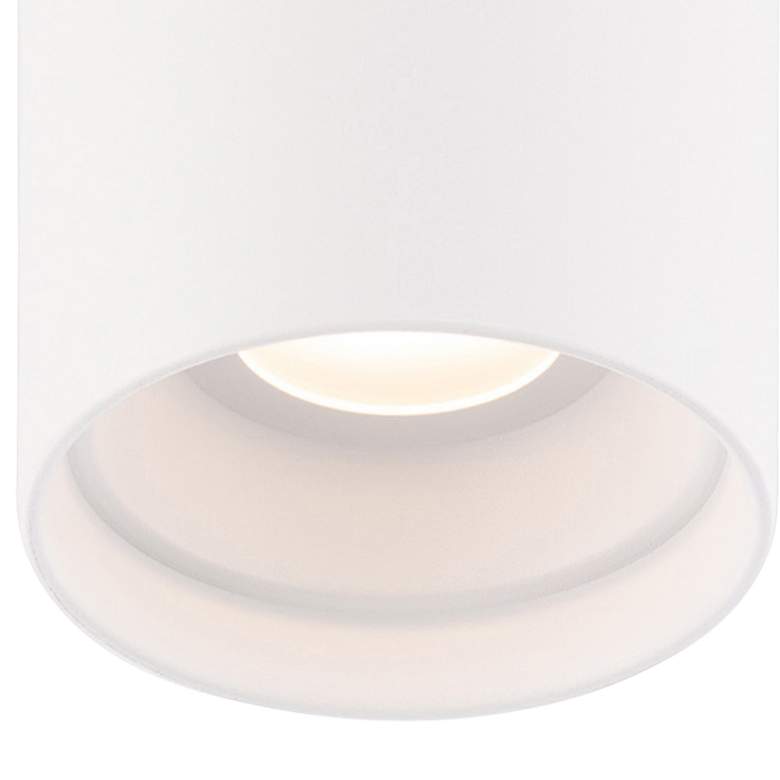 Image 2 Squat 4.5"H x 5"W 1-Light Outdoor Flush Mount in White more views