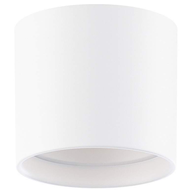 Image 3 Squat 4.5 inchH x 5 inchW 1-Light Outdoor Flush Mount in White more views