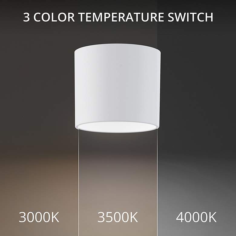 Image 5 Squat 4.5 inchH x 5 inchW 1-Light Outdoor Flush Mount in White more views