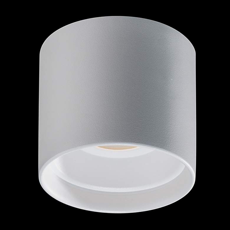 Image 6 Squat 4.5"H x 5"W 1-Light Outdoor Flush Mount in White more views