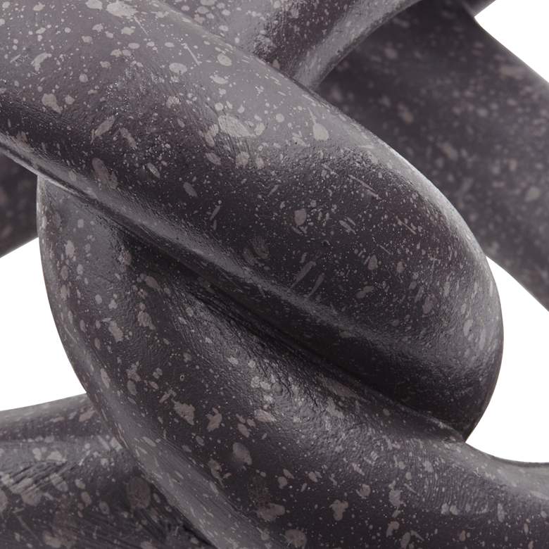 Image 2 Squiggly 6 1/2" High Matte Black Chain Sculpture more views