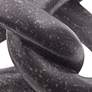 Squiggly 6 1/2" High Matte Black Chain Sculpture