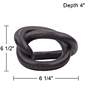 Squiggly 6 1/2" High Matte Black Chain Sculpture