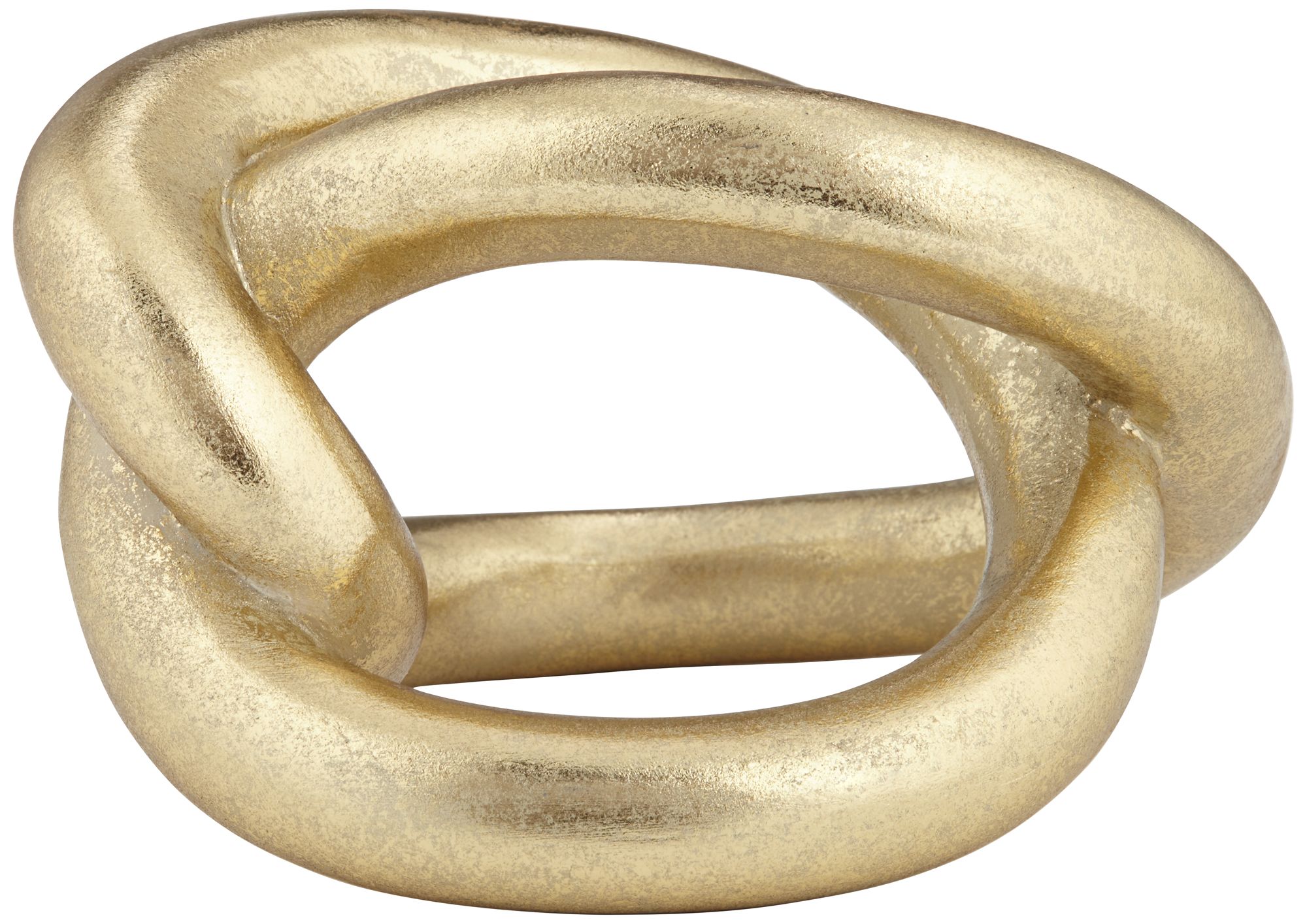 Squiggly II 6 1/2" High Shiny Gold-Leaf Chain Sculpture in scene