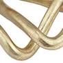 Squiggly III 6" Wide Shiny Gold Leaf Chain Sculpture