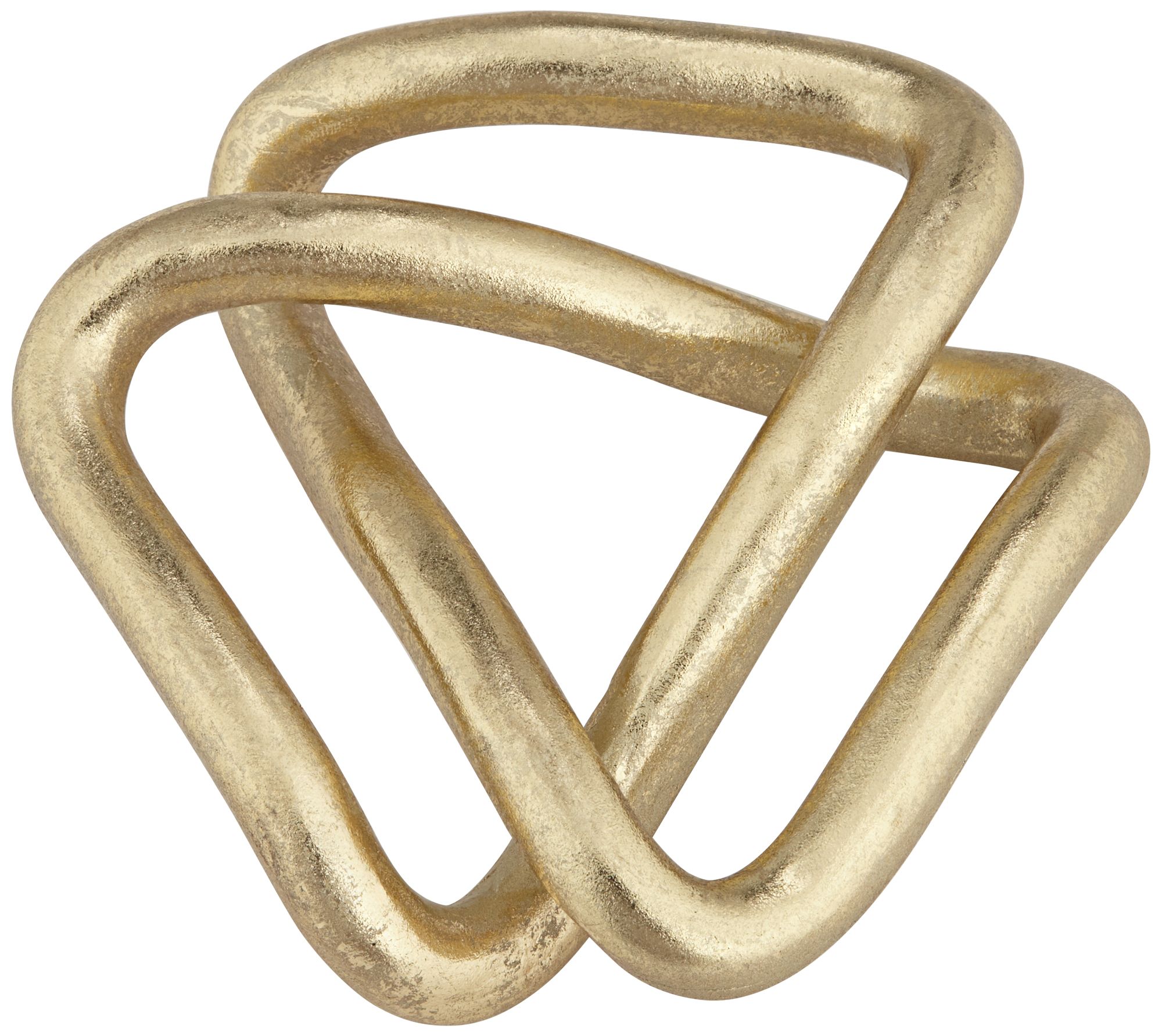 Squiggly Shiny Gold Leaf 2-Piece Chain Sculpture Set