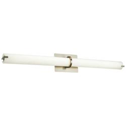 Squire 26 1/4&quot; Wide Brushed Nickel Round LED Modern Bath Light