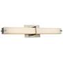 Squire 26 1/4" Wide Brushed Nickel Square Modern LED Bath Light