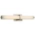 Squire 26 1/4" Wide Brushed Nickel Square Modern LED Bath Light