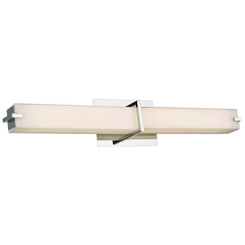 Image 2 Squire 26 1/4" Wide Chrome Square LED Bath Light