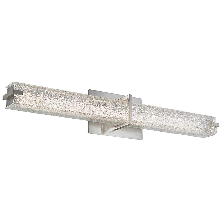 Image 1 Squire 26 1/4"W Brushed Nickel Water Glass Modern LED Bath Light
