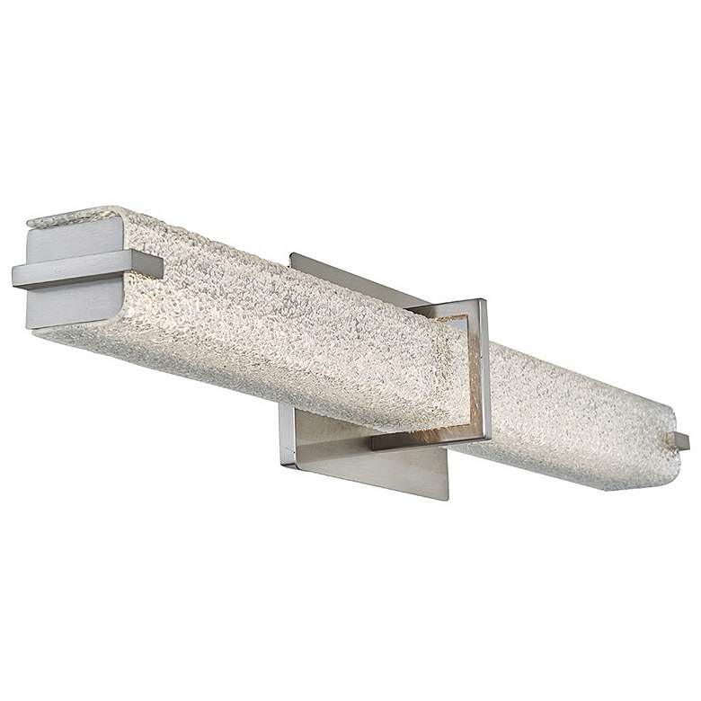 Image 2 Squire 26 1/4"W Brushed Nickel Water Glass Modern LED Bath Light more views