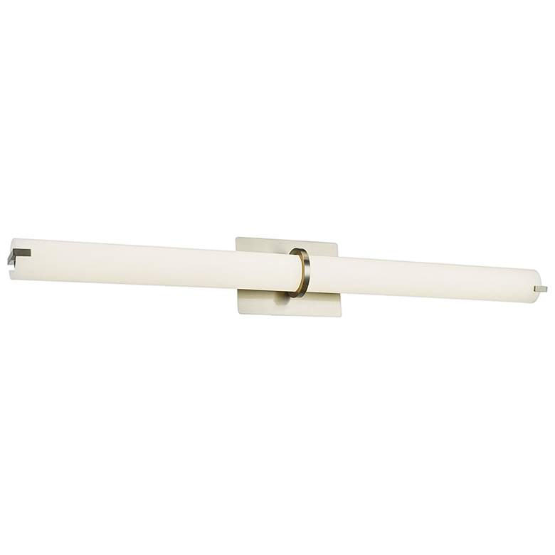 Image 2 Squire 38" Wide Brushed Nickel LED Modern Bath Light