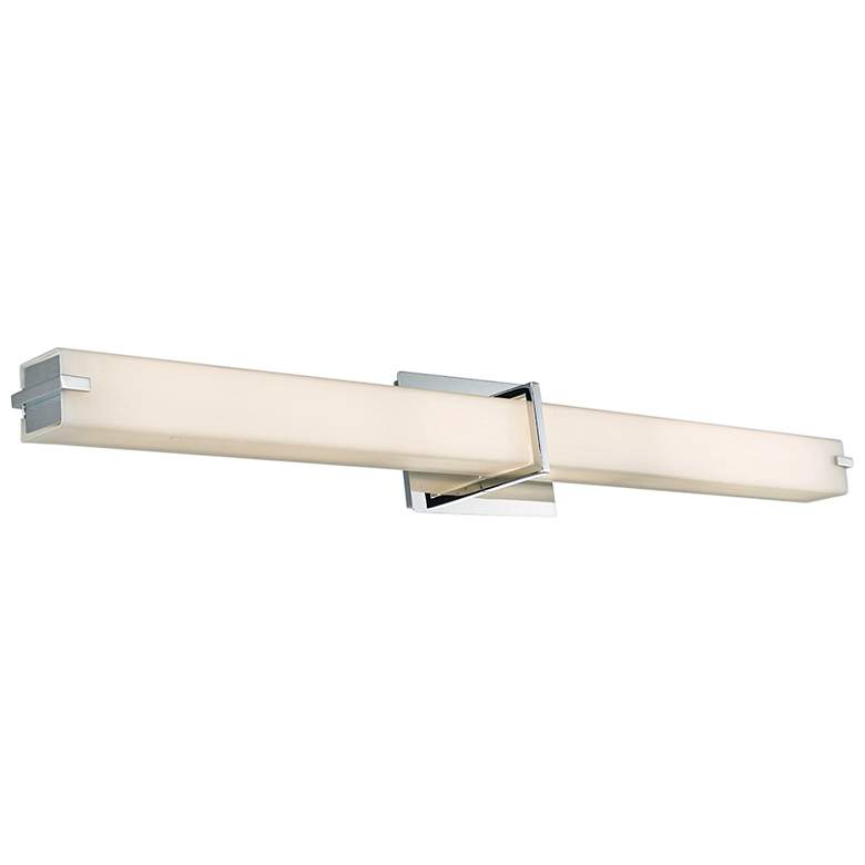 Image 1 Squire 38 inch Wide Chrome Square LED Modern Bath Light