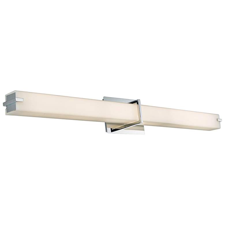 Image 1 Squire 38" Wide Chrome Square LED Modern Bath Light