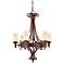 Squire Collection Crusted Umber Finish 6-Light Chandelier