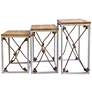 St. Augustine Pine Wood Nesting Tables Set of 3