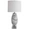 St. Austell 31 3/4" Gray and White Swirl Glass Night Light Table Lamp