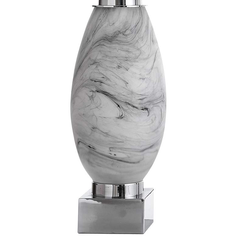Image 3 St. Austell 31 3/4" Gray and White Swirl Glass Night Light Table Lamp more views