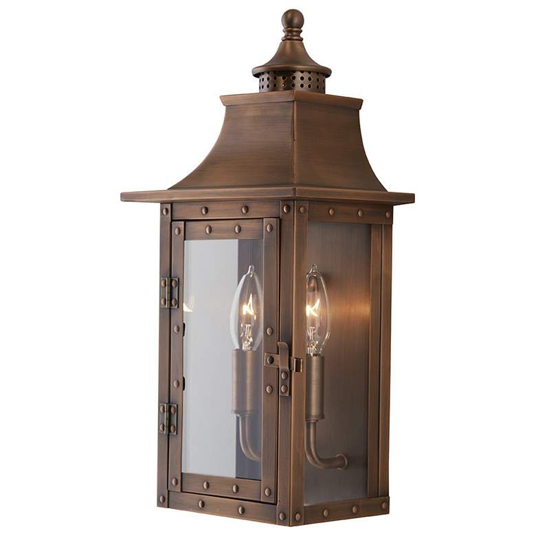 Image 1 St. Charles 16 1/2" High Copper Patina Outdoor Wall Light