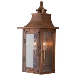 St. Charles 16 1/2" High Copper Patina Outdoor Wall Light