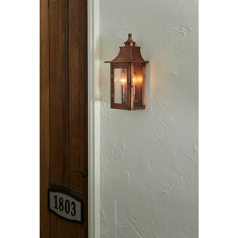 Image 7 St. Charles 16 1/2" High Copper Patina Outdoor Wall Light more views