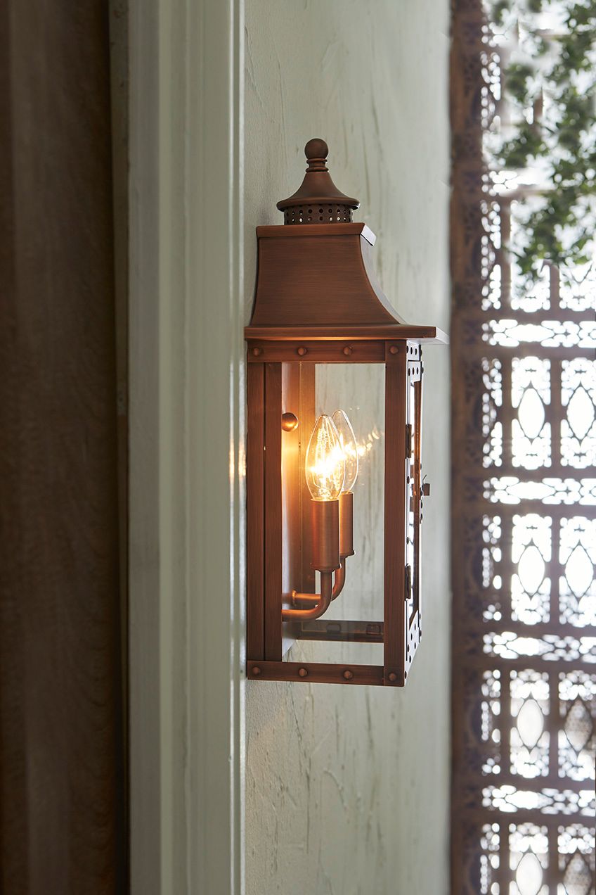 St. Charles 16 1/2" High Copper Patina Outdoor Wall Light