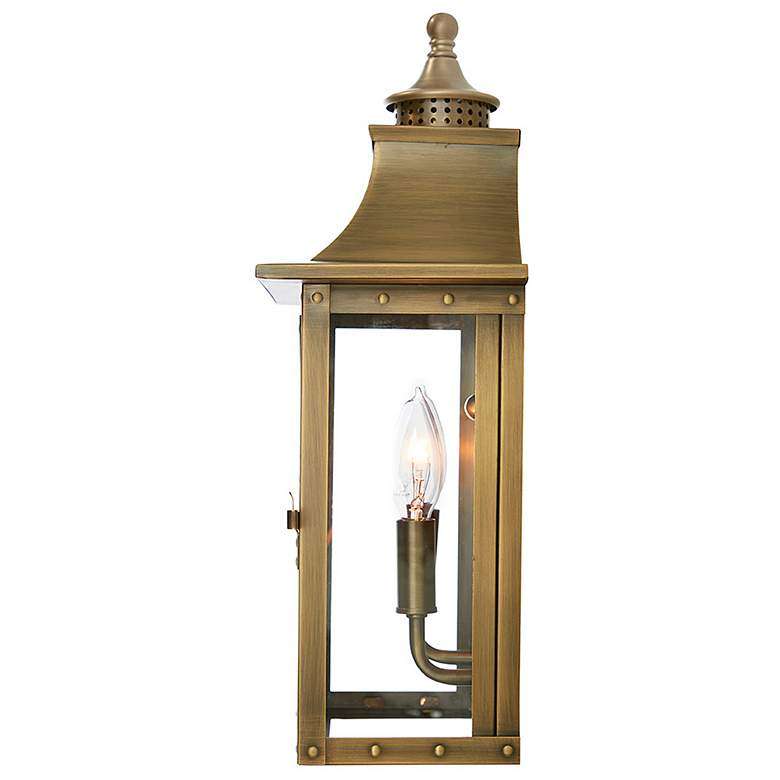 Image 3 St. Charles 16 1/2"H Aged Brass 2-Light Outdoor Wall Light more views