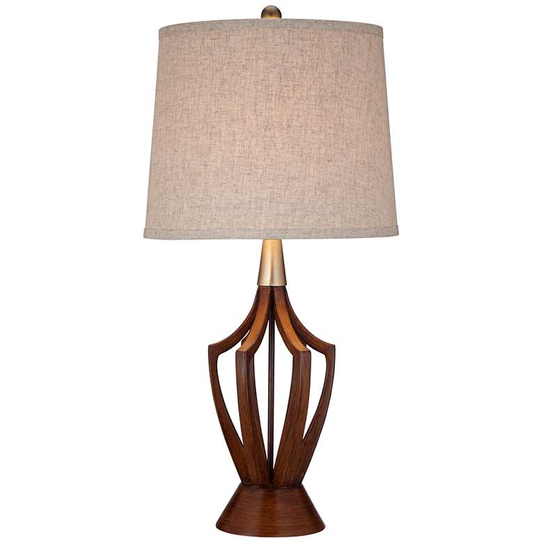 Image 2 St. Claire Mid-Century Modern Table Lamp with USB Dimmer Cord