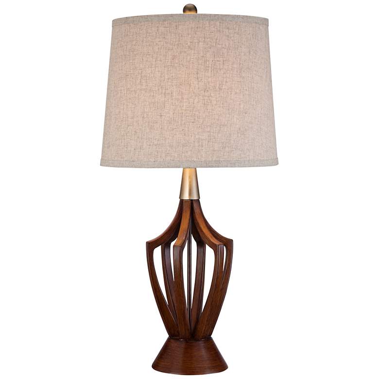 Image 7 St. Claire Mid-Century Modern Table Lamp with USB Dimmer Cord more views