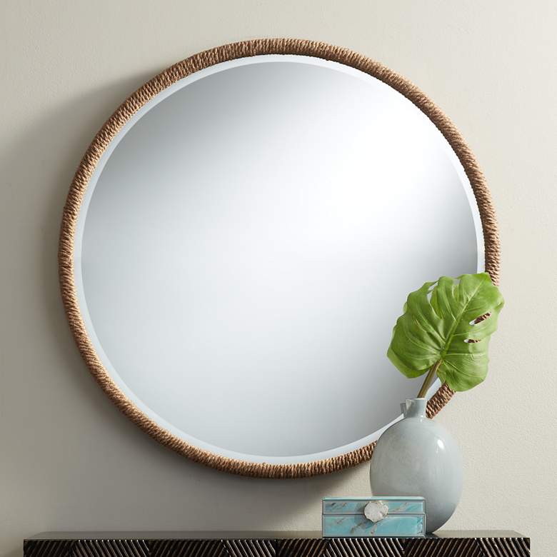 Image 1 St. Croix Natural Braided Rope 34" Round Wall Mirror