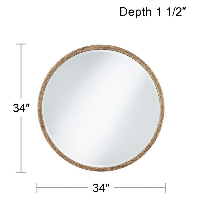 Image 7 St. Croix Natural Braided Rope 34 inch Round Wall Mirror more views