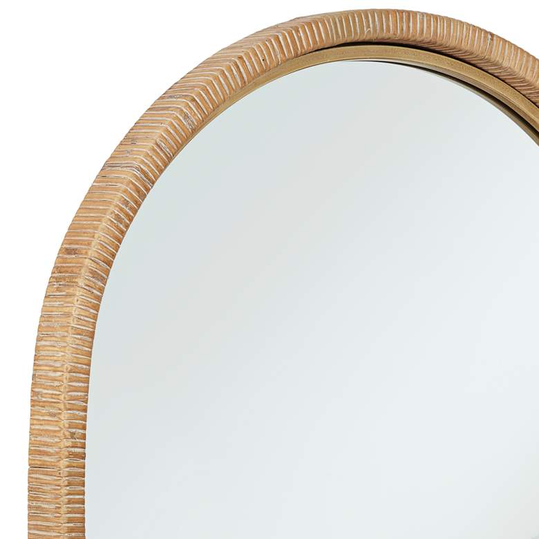 Image 3 St. Croix Natural Rattan 24 1/4" x 39" Arch Top Wall Mirror more views